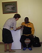 new somerset hospital HIV clinic - valerie taking blood IMGP5410.JPG